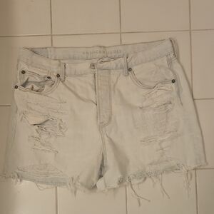 American Eagle Outfitters Women's Light Distressed Jean Shorts